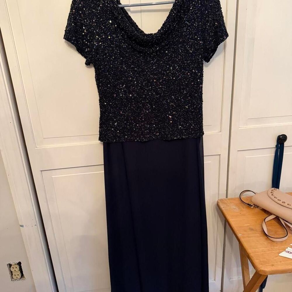J-kara Women's Navy and Black Dress